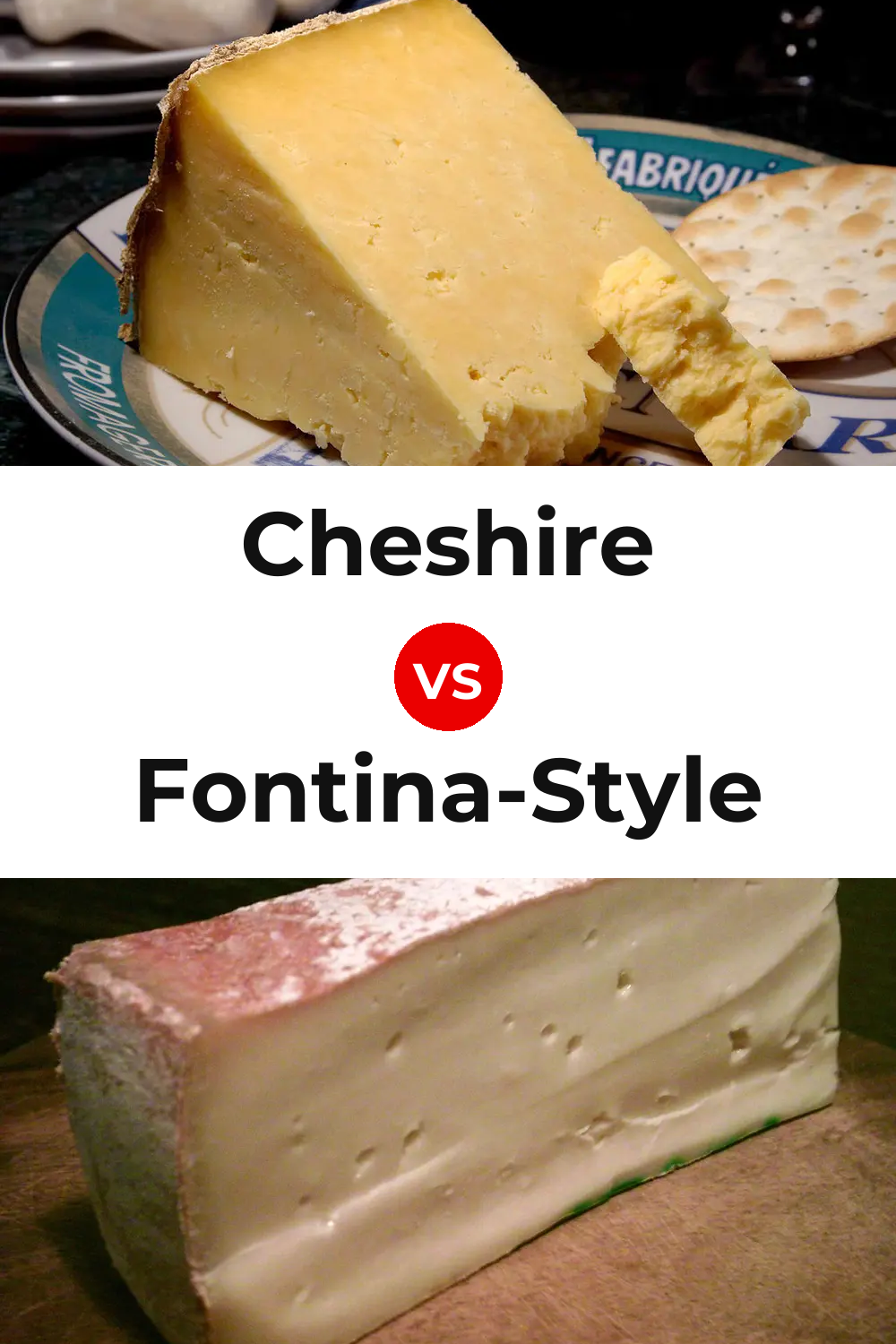 Cheshire Cheese vs Fontina-Style Cheese Pinterest comparison
