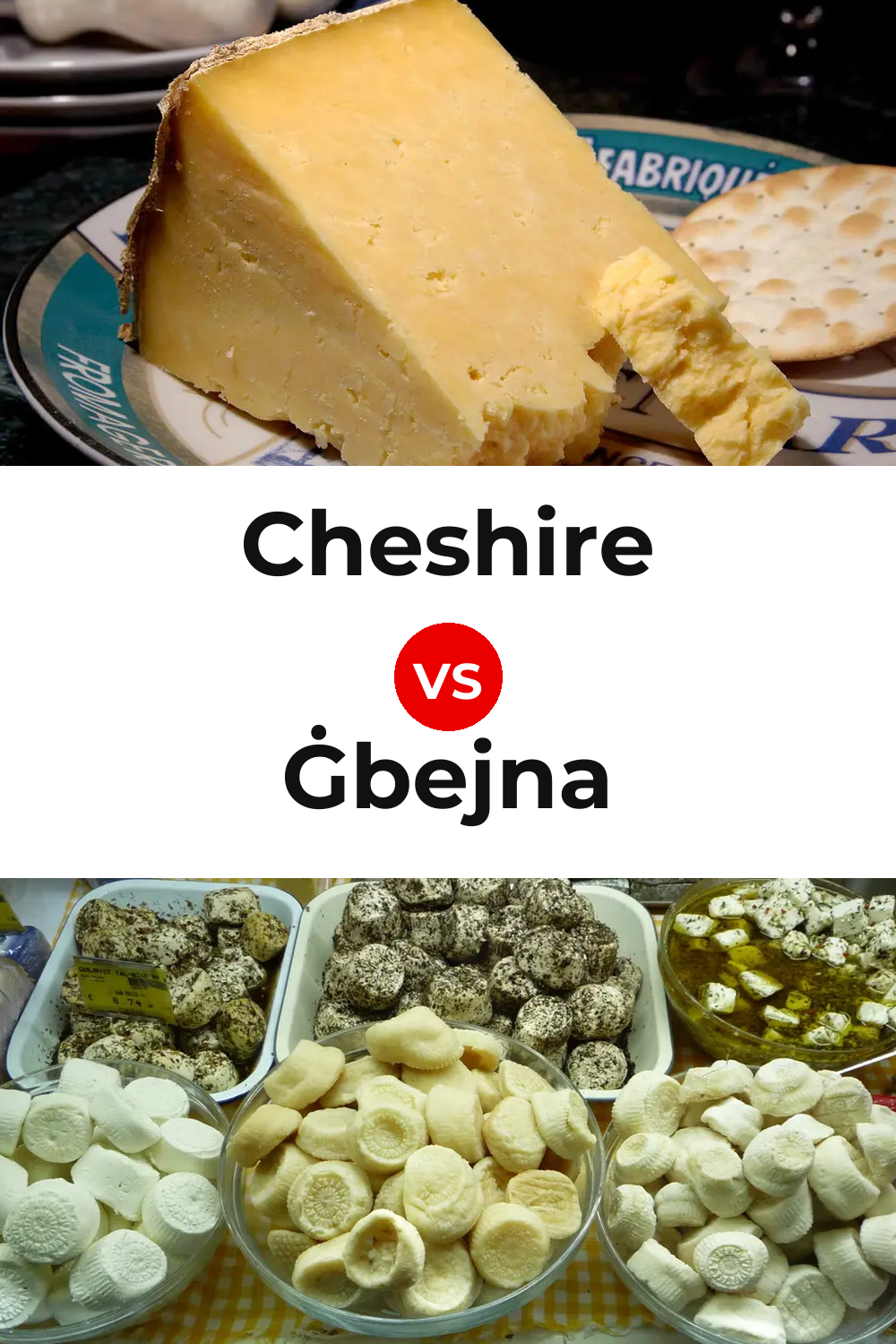 Cheshire Cheese vs Ġbejna Cheese Pinterest comparison