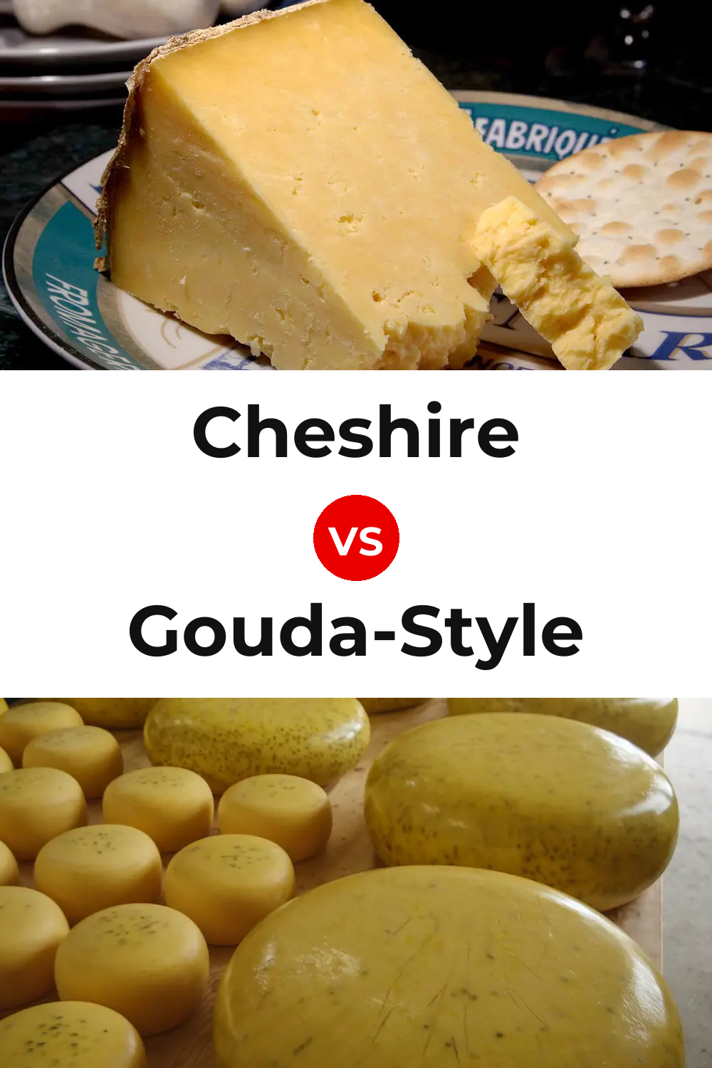 Cheshire Cheese vs Gouda-Style Cheese Pinterest comparison