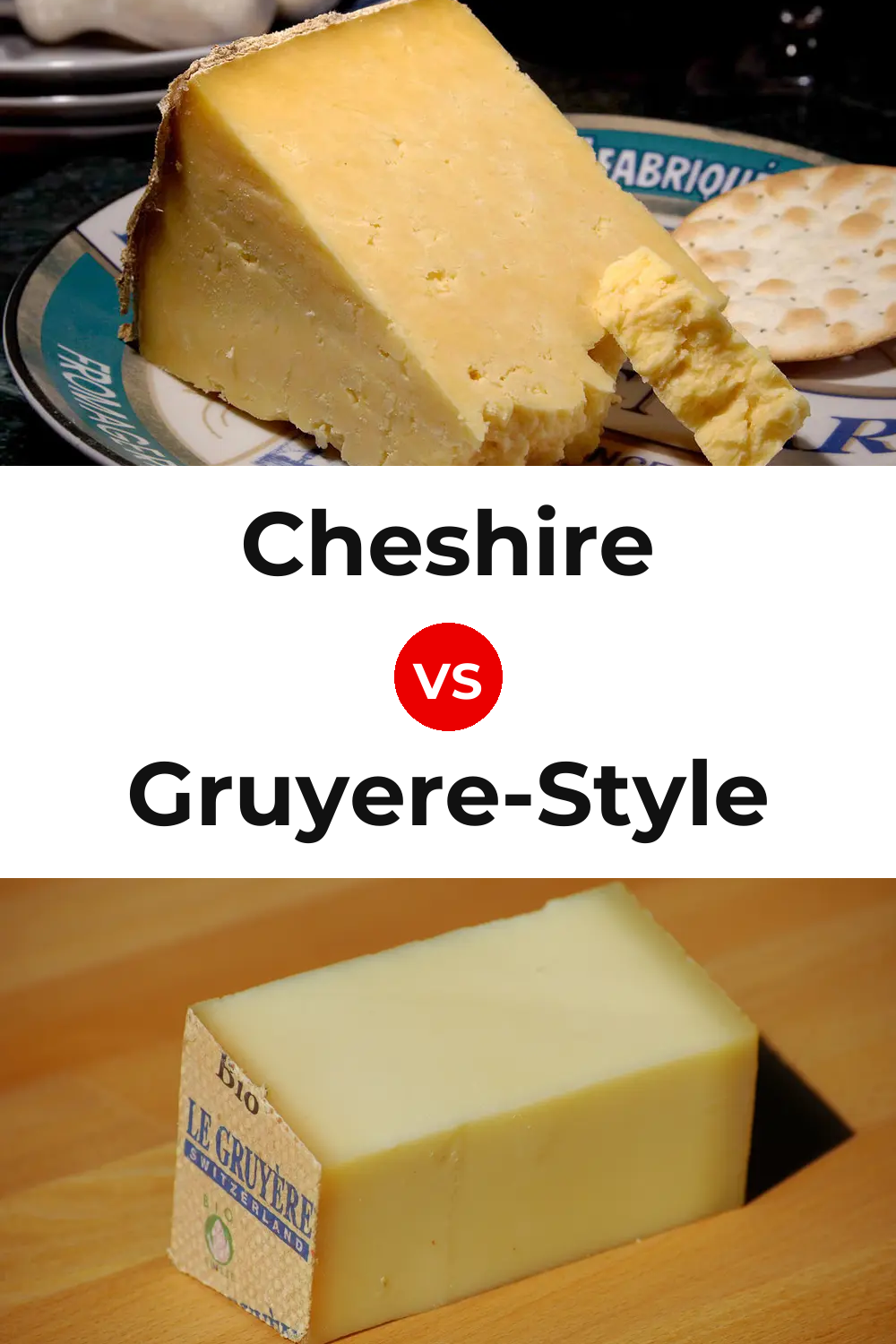 Cheshire Cheese vs Gruyere-Style Cheese Pinterest comparison