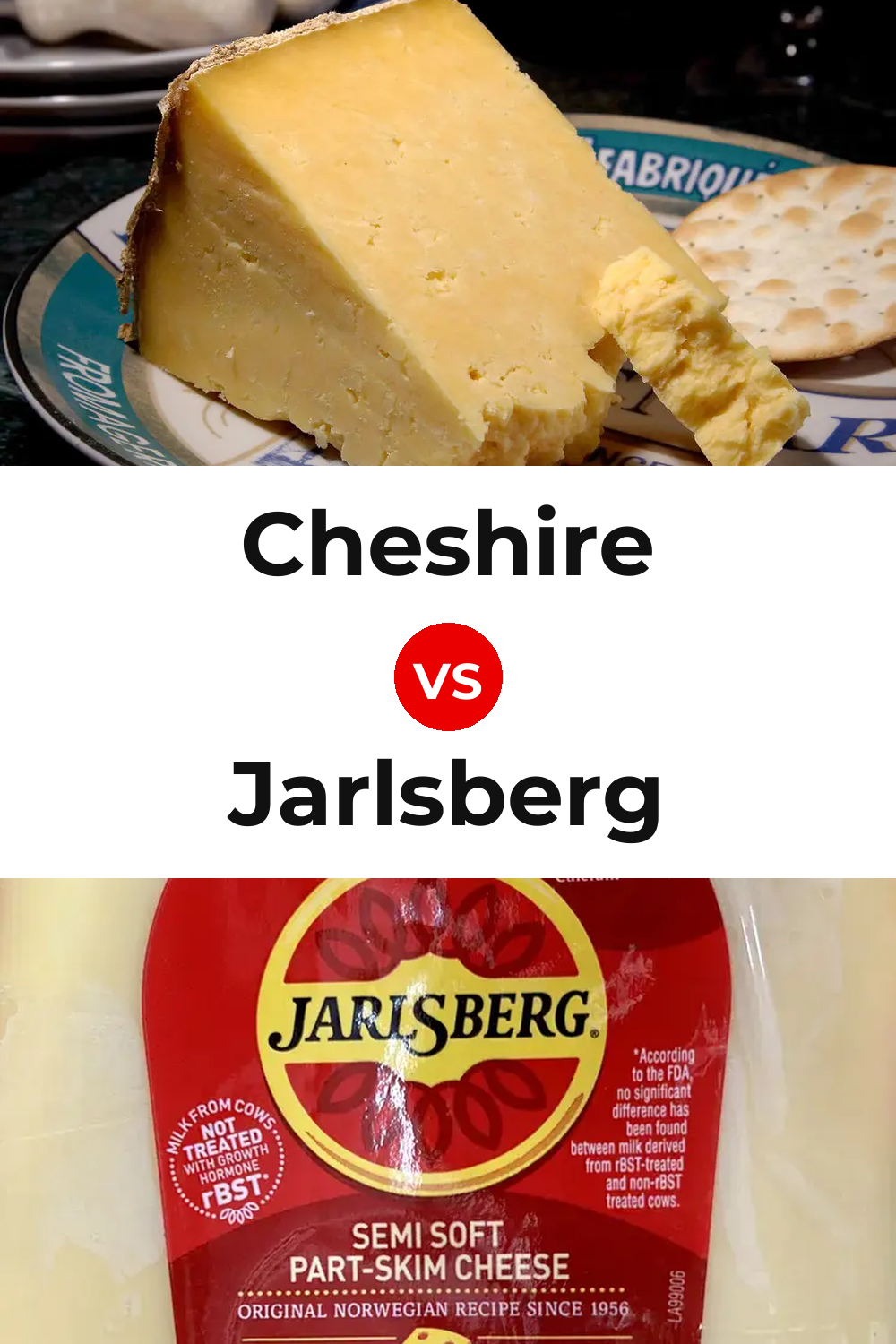 Cheshire Cheese vs Jarlsberg Cheese Pinterest comparison