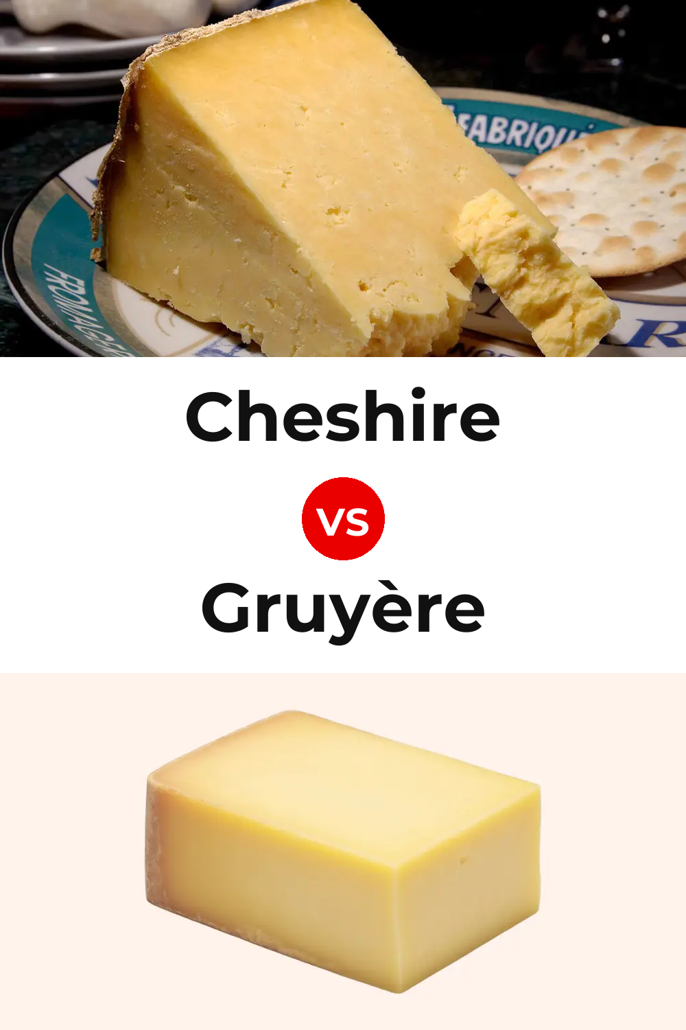 Cheshire Cheese vs Gruyère Cheese Pinterest comparison