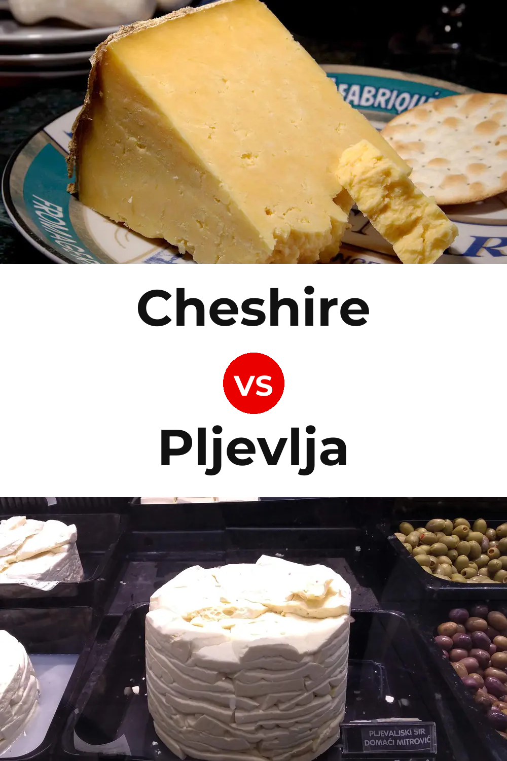 Cheshire Cheese vs Pljevlja Cheese Pinterest comparison