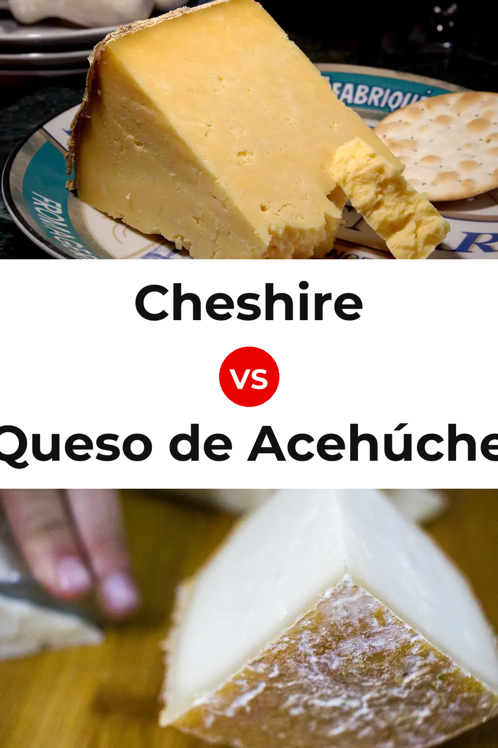 Cheshire Cheese vs Queso de Acehúche Pinterest comparison