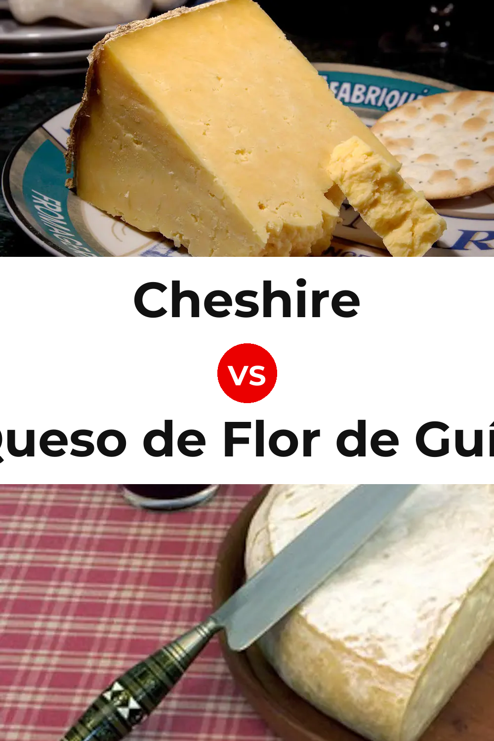 Cheshire Cheese vs Queso de Flor de Guía Pinterest comparison