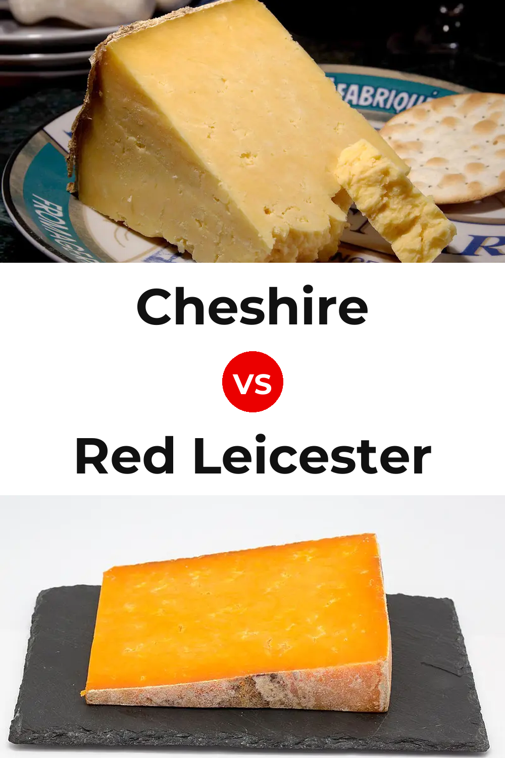 Cheshire Cheese vs Red Leicester Cheese Pinterest comparison