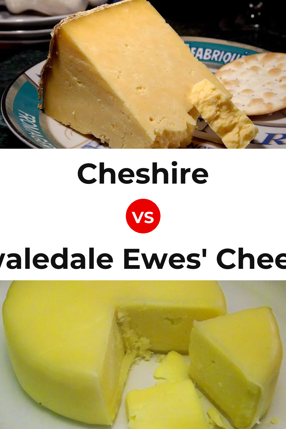 Cheshire Cheese vs Swaledale Ewes' Cheese Pinterest comparison