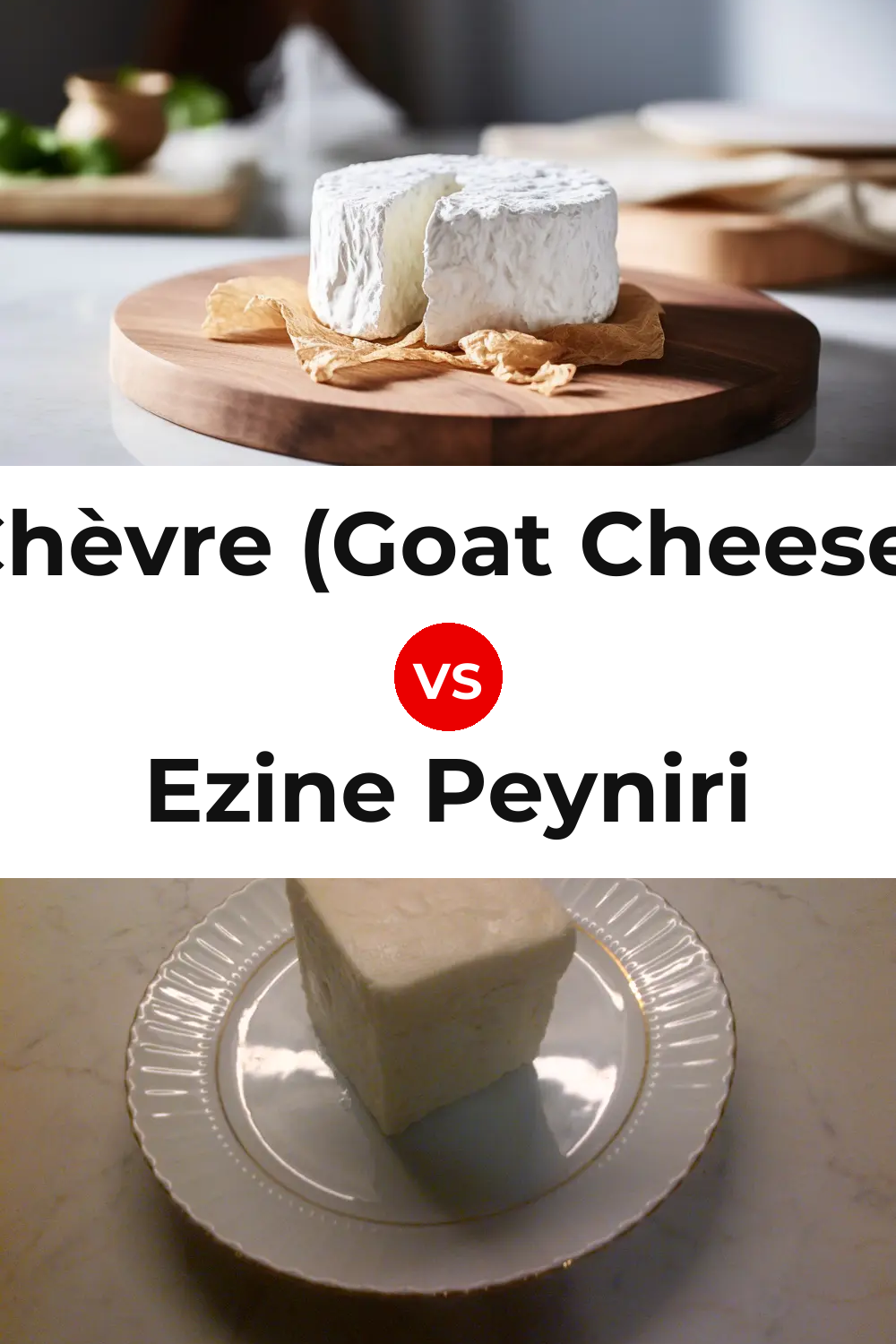 Chèvre (Goat Cheese) vs Ezine Peyniri Cheese Pinterest comparison
