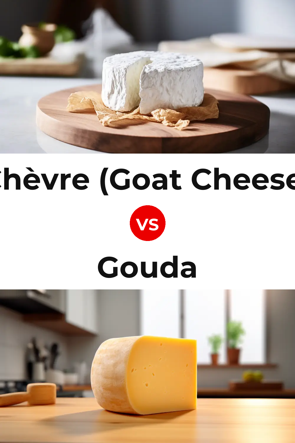 Chèvre (Goat Cheese) vs Gouda Cheese Pinterest comparison