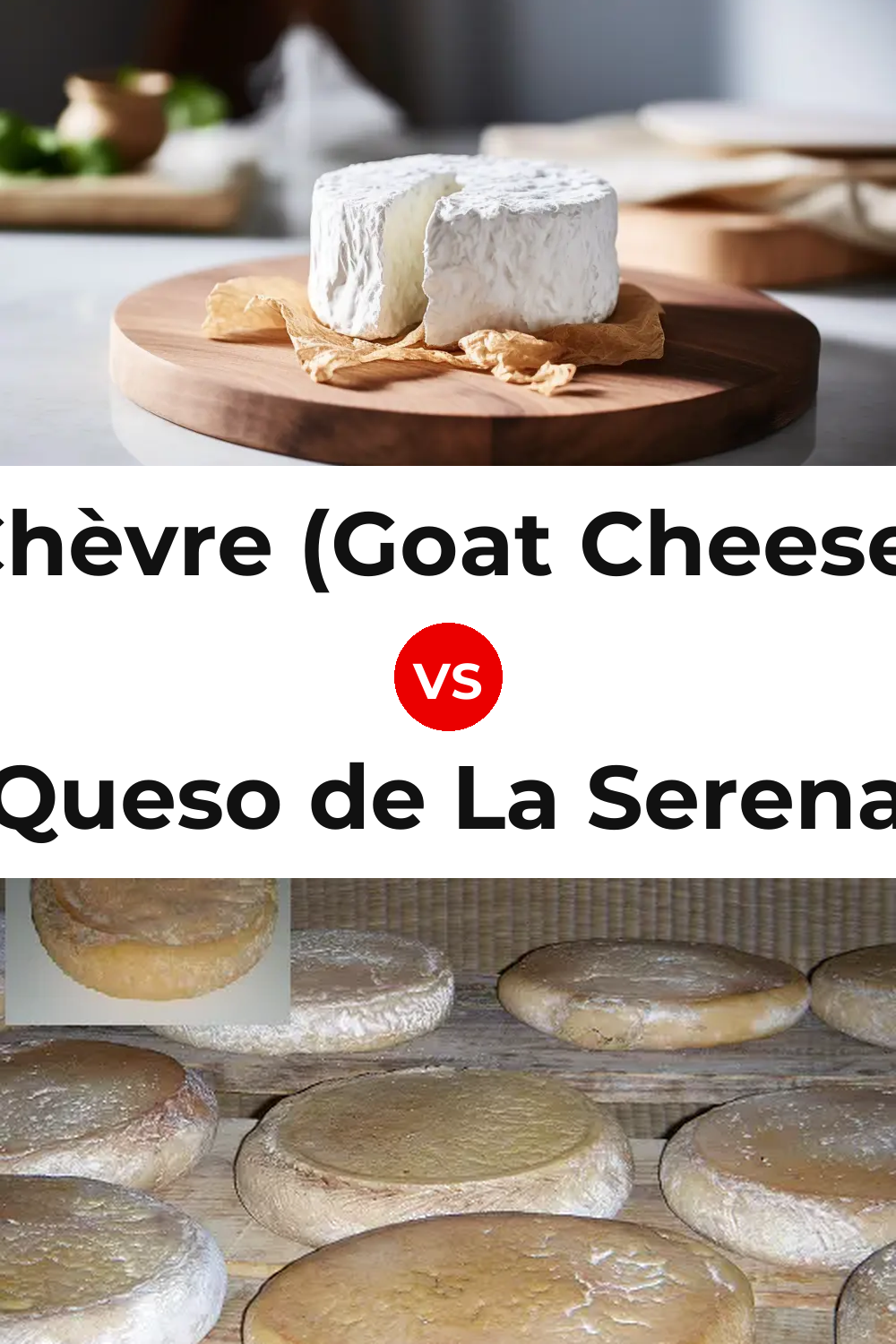 Chèvre (Goat Cheese) vs Queso de La Serena Pinterest comparison