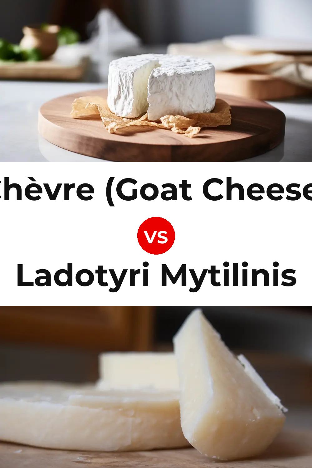 Chèvre (Goat Cheese) vs Ladotyri Mytilinis Cheese Pinterest comparison