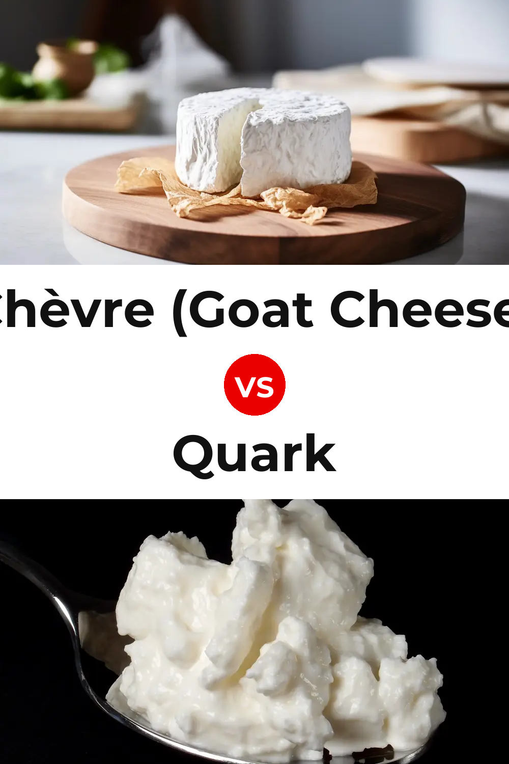 Chèvre (Goat Cheese) vs Quark Cheese Pinterest comparison