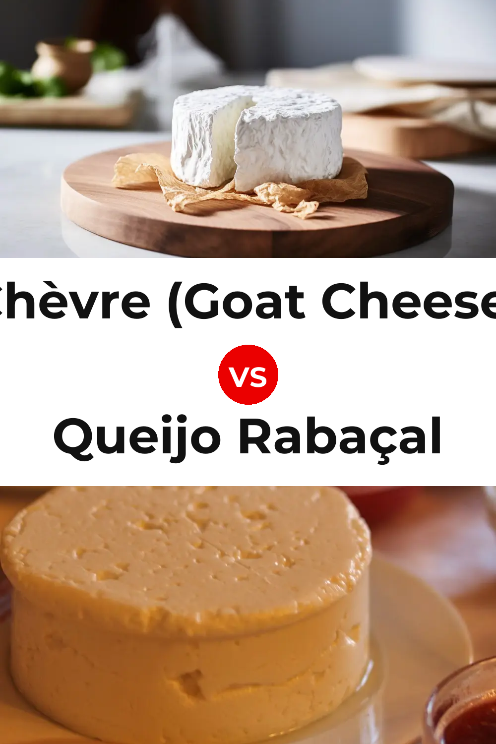 Chèvre (Goat Cheese) vs Queijo Rabaçal Pinterest comparison