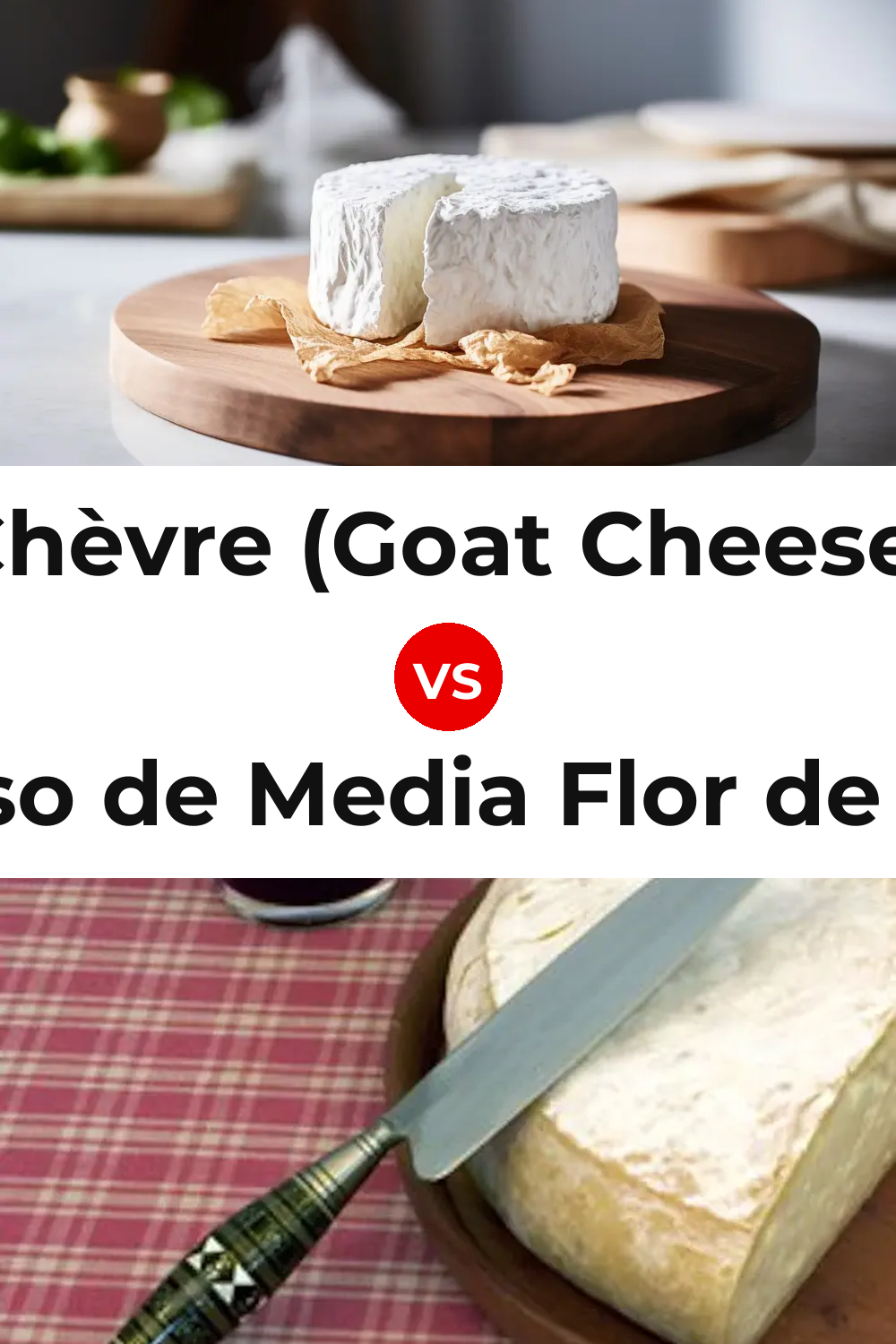 Chèvre (Goat Cheese) vs Queso de Media Flor de Guía Pinterest comparison