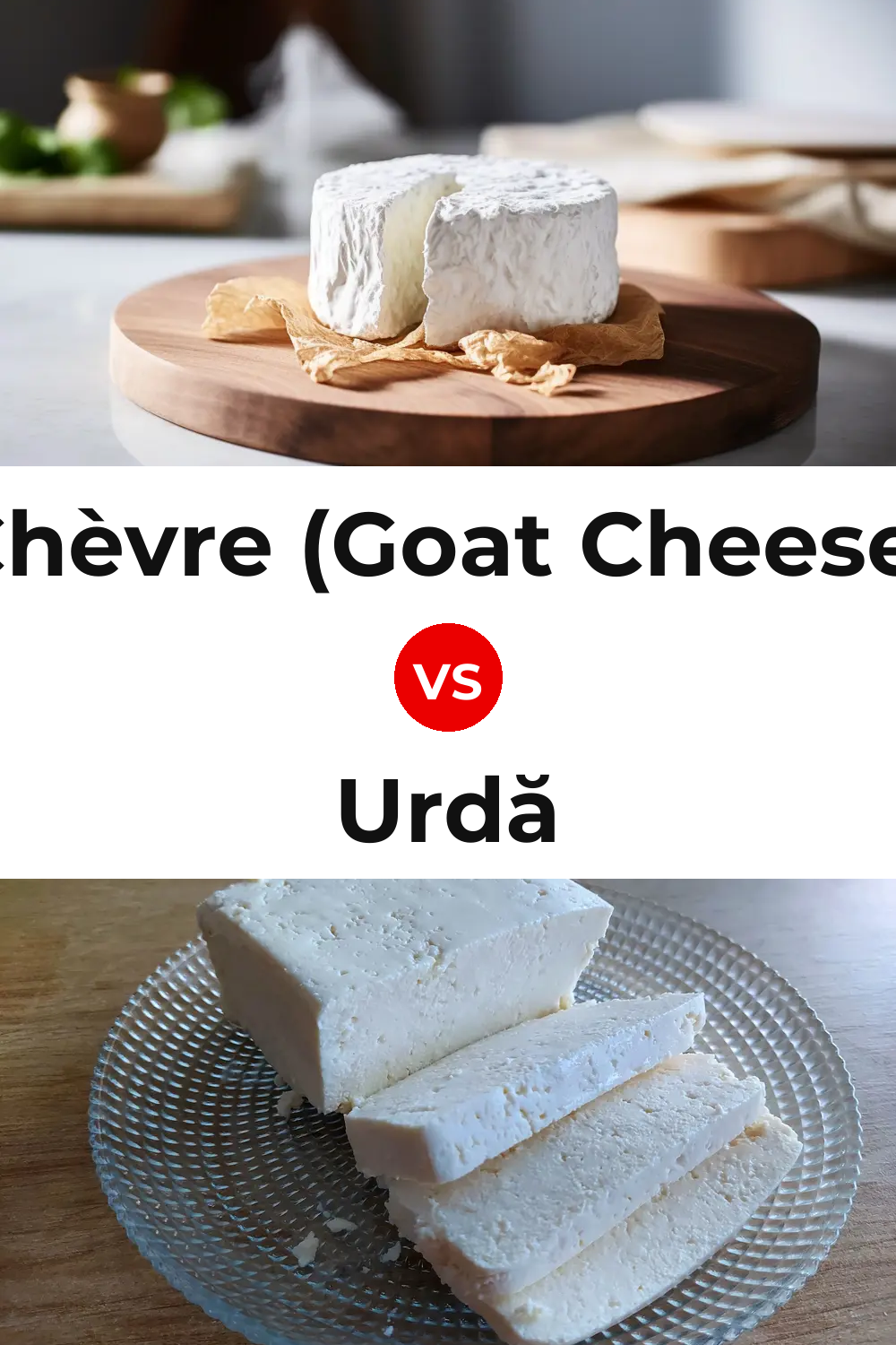 Chèvre (Goat Cheese) vs Urdă Cheese Pinterest comparison