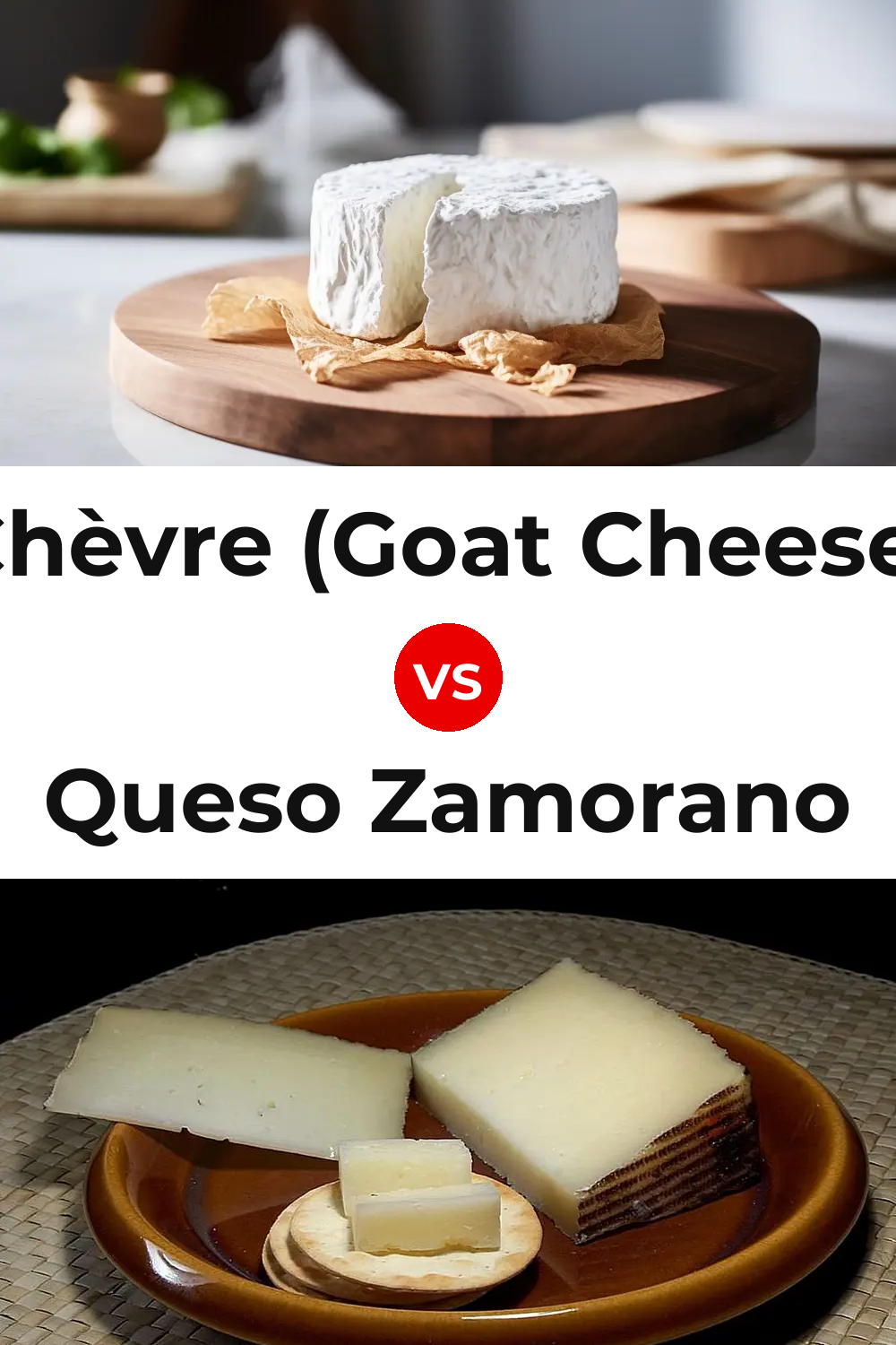 Chèvre (Goat Cheese) vs Queso Zamorano Pinterest comparison