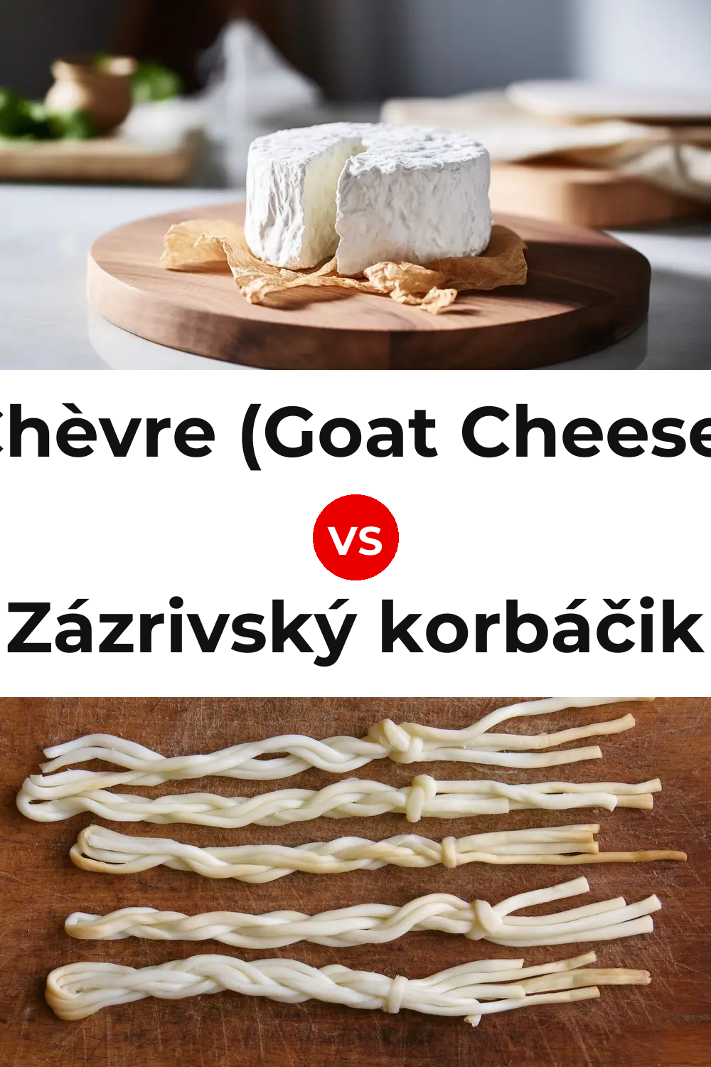 Chèvre (Goat Cheese) vs Zázrivský korbáčik Cheese Pinterest comparison