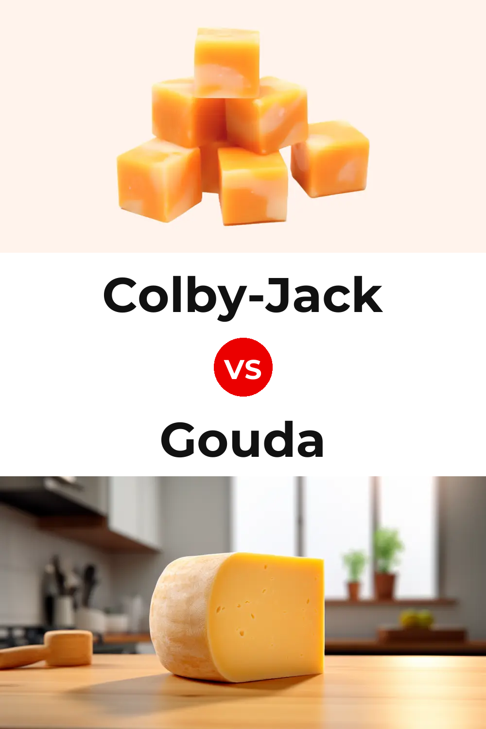 Colby-Jack Cheese vs Gouda Cheese Pinterest comparison