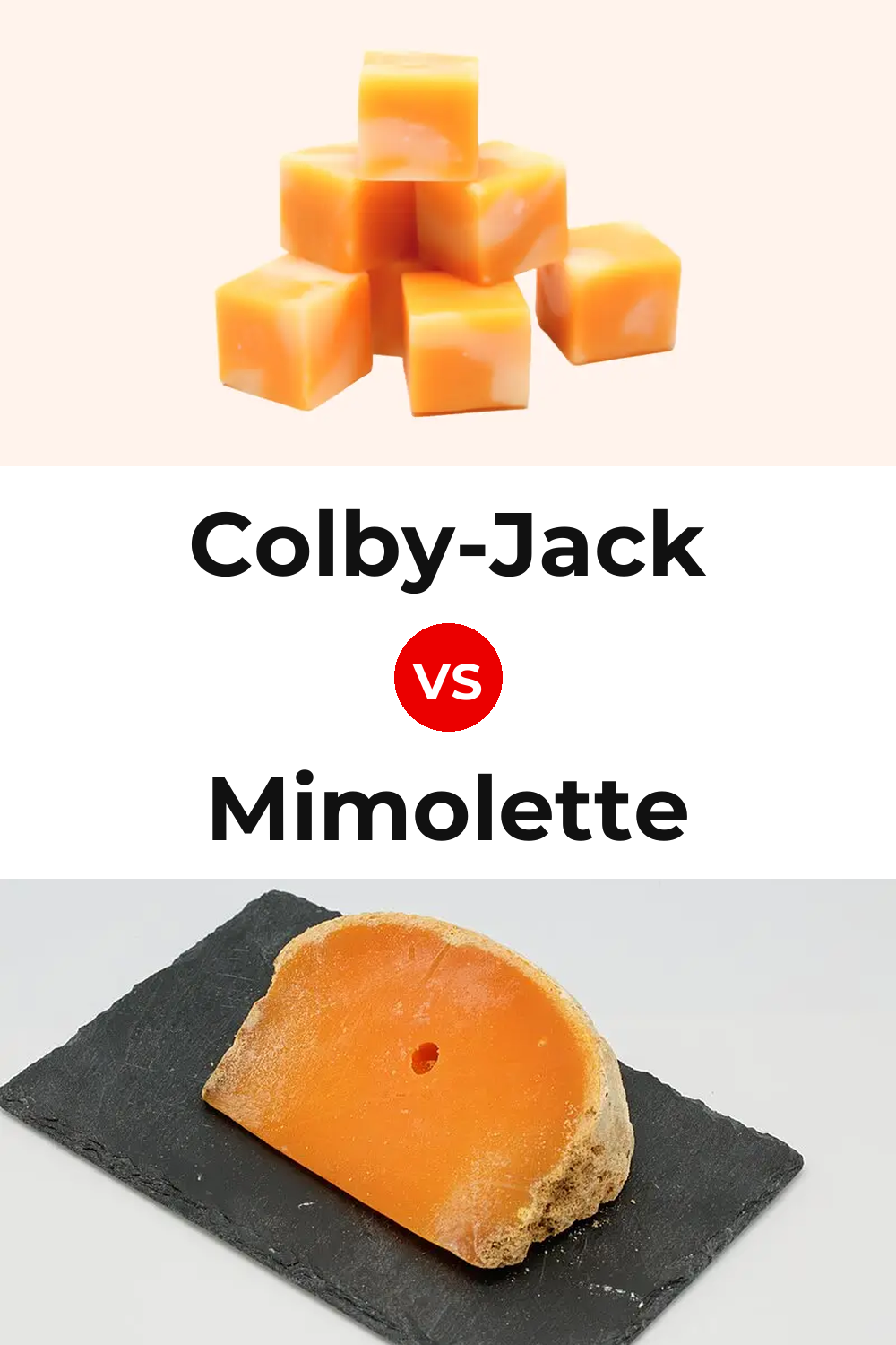 Colby-Jack Cheese vs Mimolette Cheese Pinterest comparison