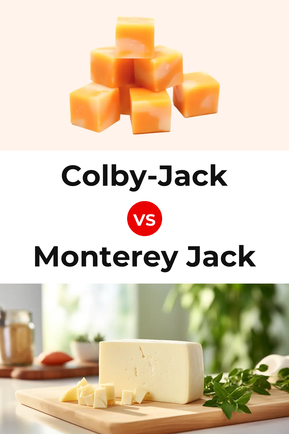 Colby-Jack Cheese vs Monterey Jack Cheese Pinterest comparison