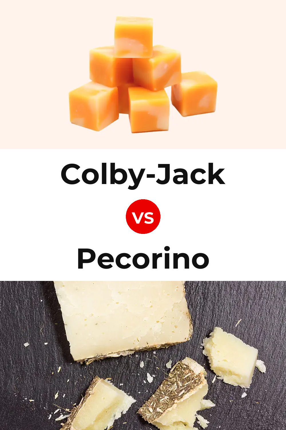 Colby-Jack Cheese vs Pecorino Cheese Pinterest comparison