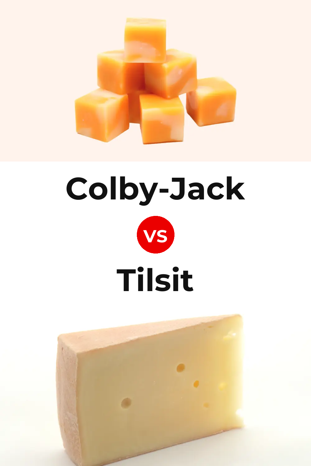 Colby-Jack Cheese vs Tilsit Cheese Pinterest comparison