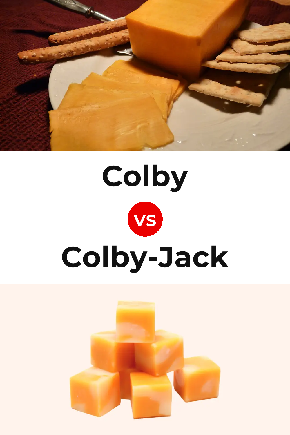Colby Cheese vs Colby-Jack Cheese Pinterest comparison