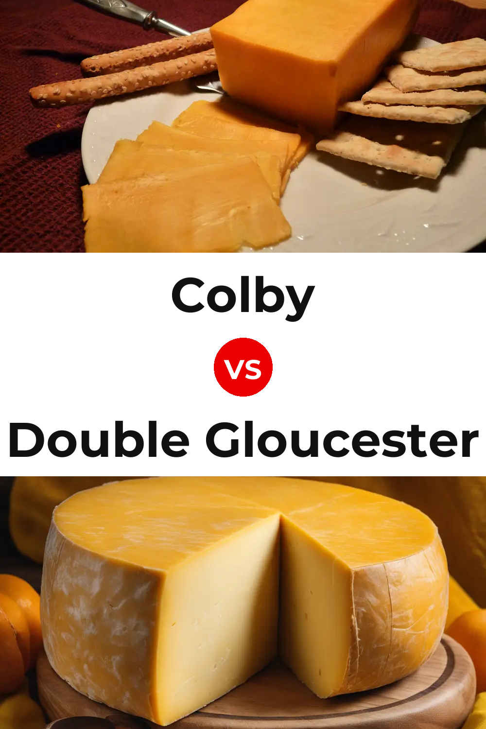 Colby Cheese vs Double Gloucester Cheese Pinterest comparison