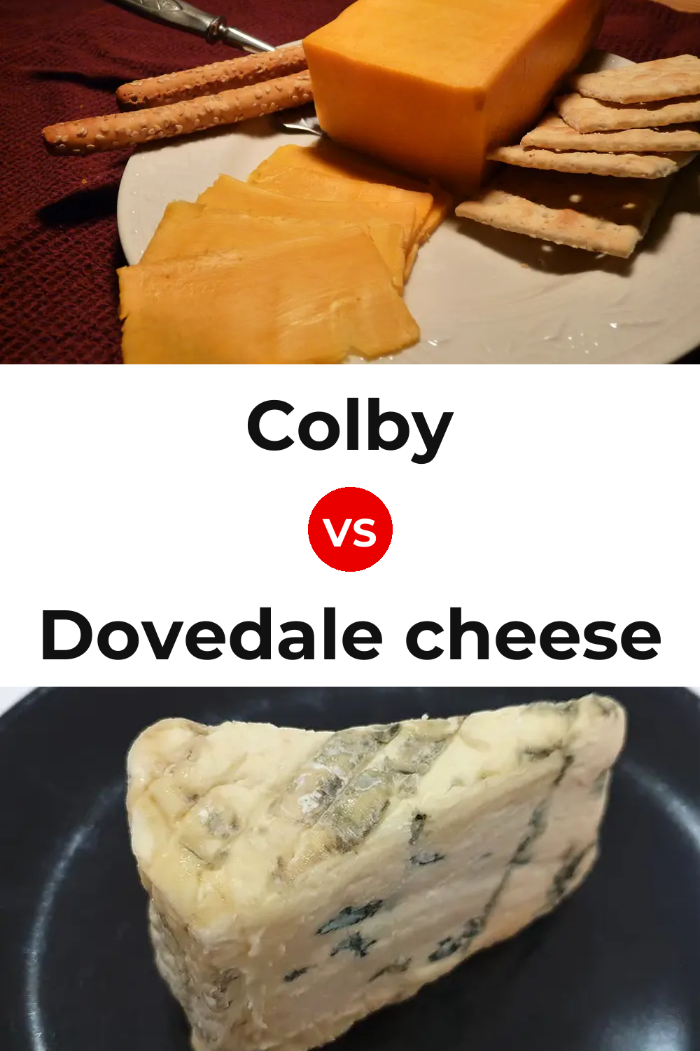 Colby Cheese vs Dovedale cheese Pinterest comparison