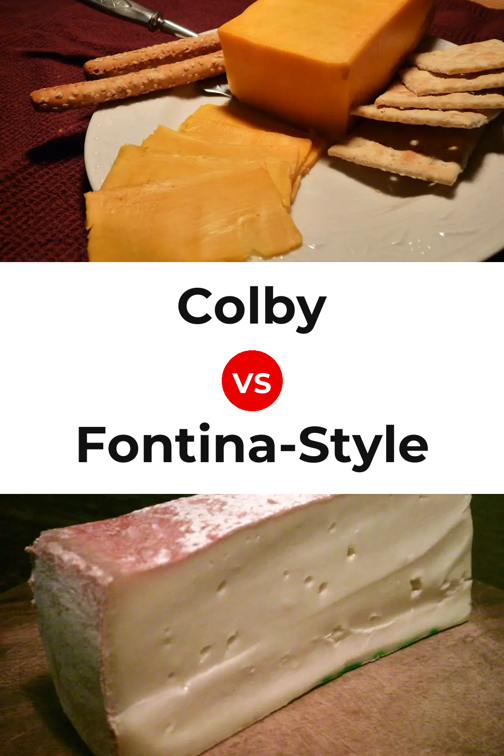 Colby Cheese vs Fontina-Style Cheese Pinterest comparison