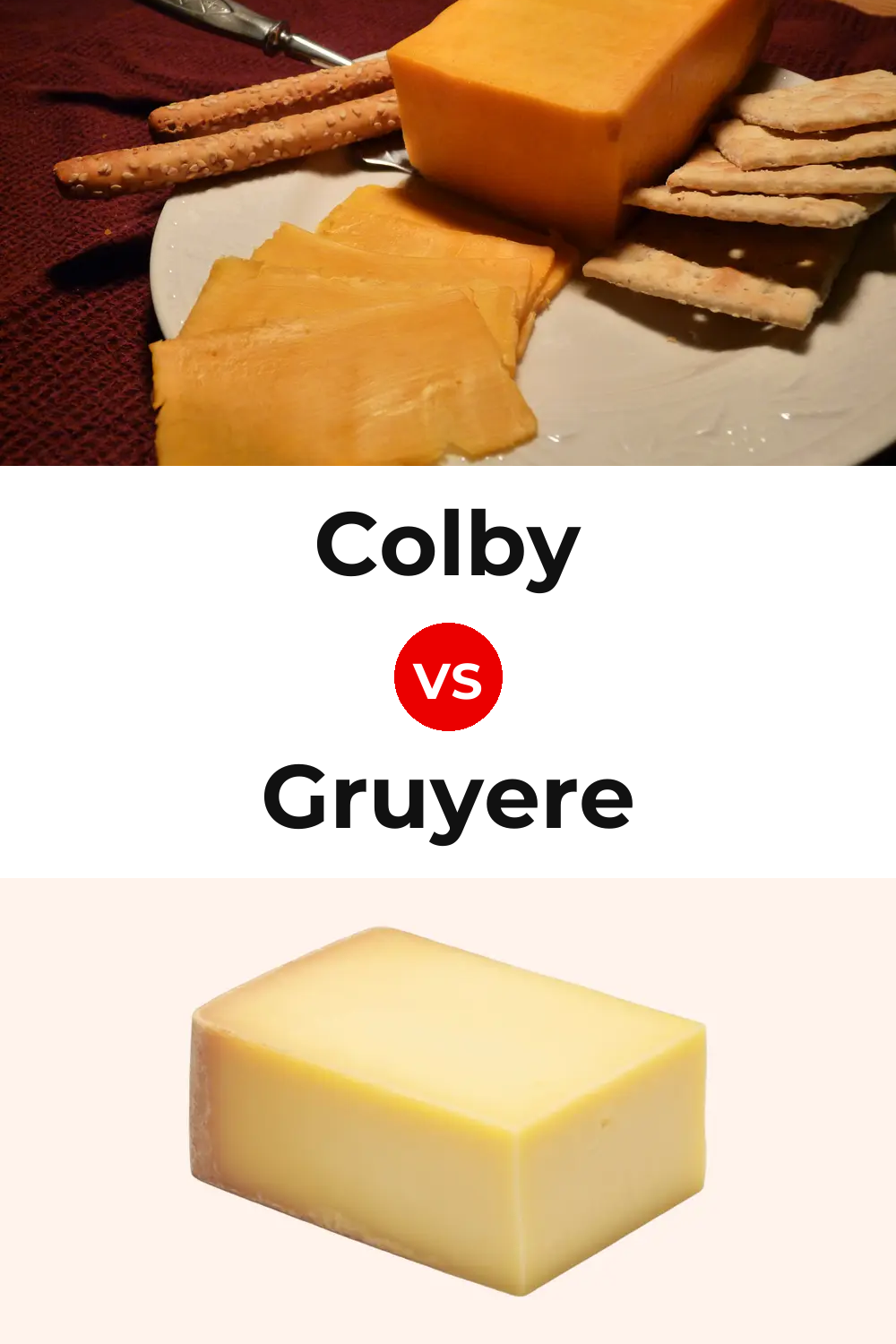 Colby Cheese vs American Gruyere Cheese Pinterest comparison