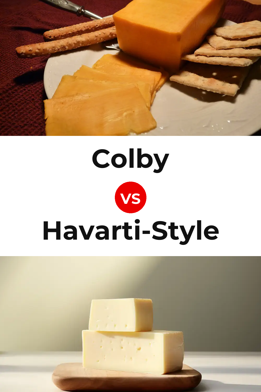 Colby Cheese vs Havarti-Style Cheese Pinterest comparison