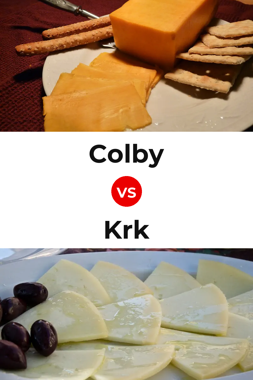 Colby Cheese vs Krk Cheese Pinterest comparison