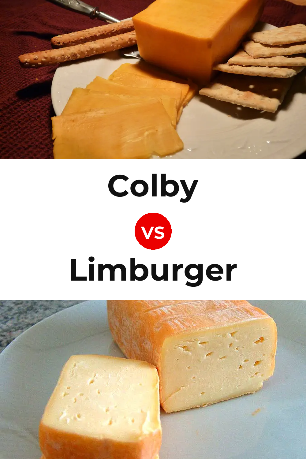 Colby Cheese vs Limburger Cheese Pinterest comparison