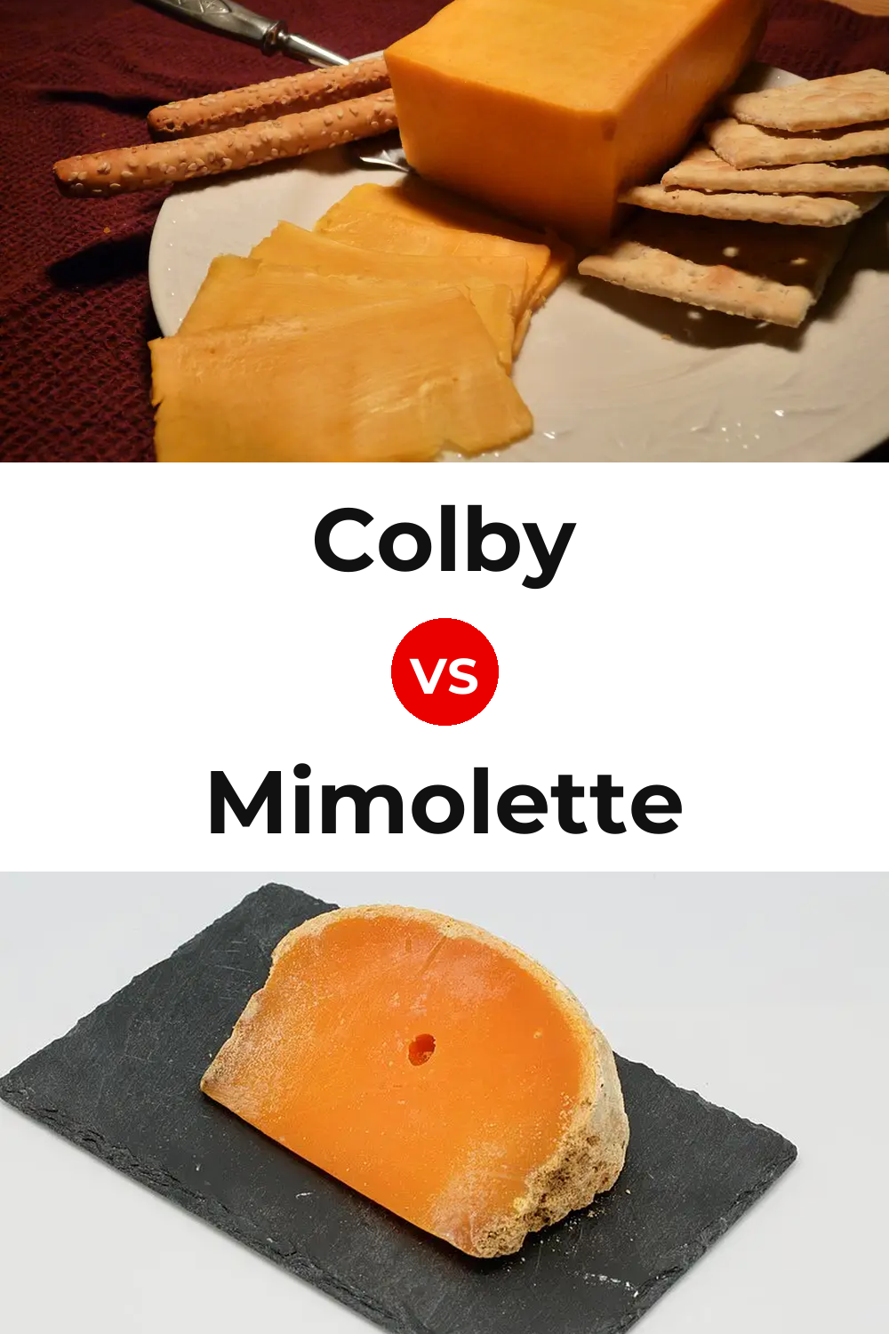 Colby Cheese vs Mimolette Cheese Pinterest comparison