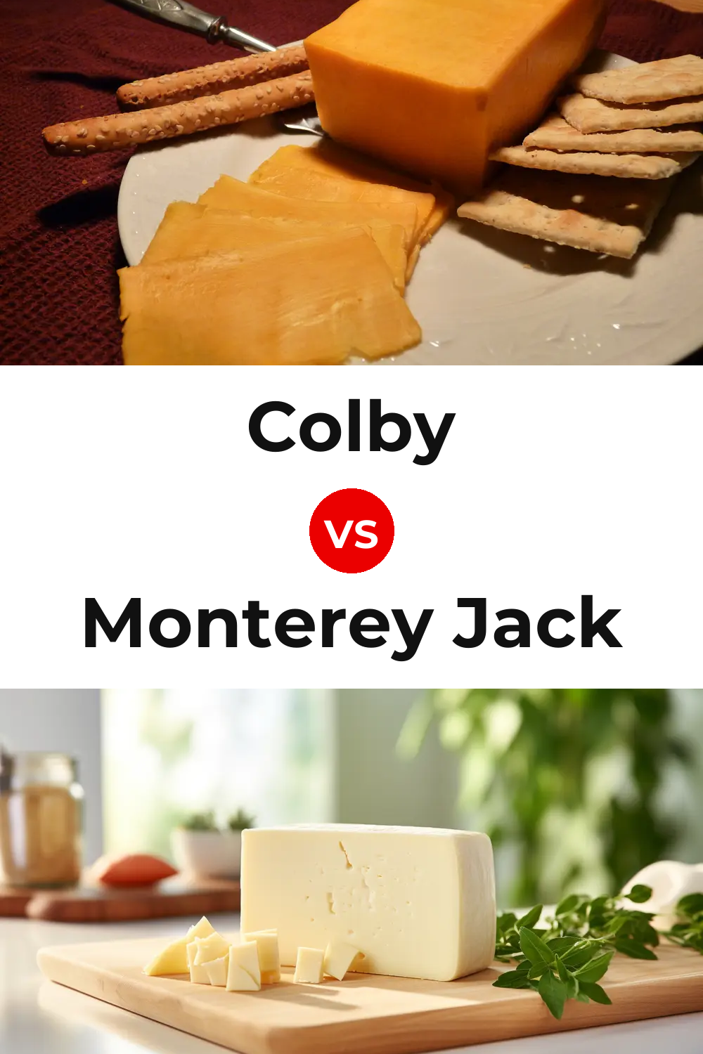 Colby Cheese vs Monterey Jack Cheese Pinterest comparison