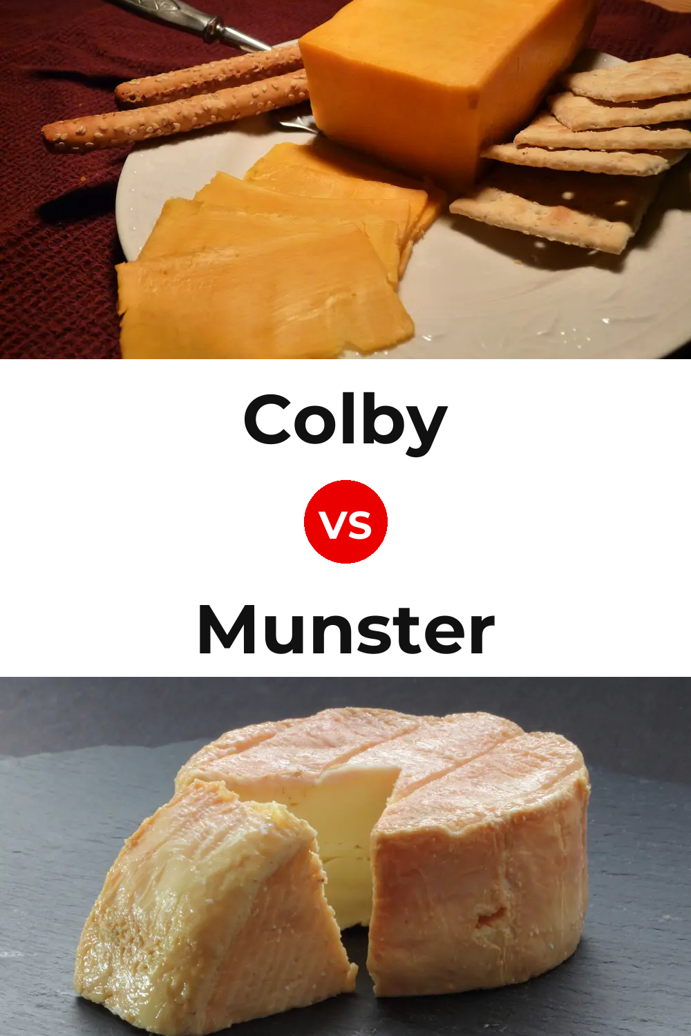 Colby Cheese vs Munster Cheese Pinterest comparison