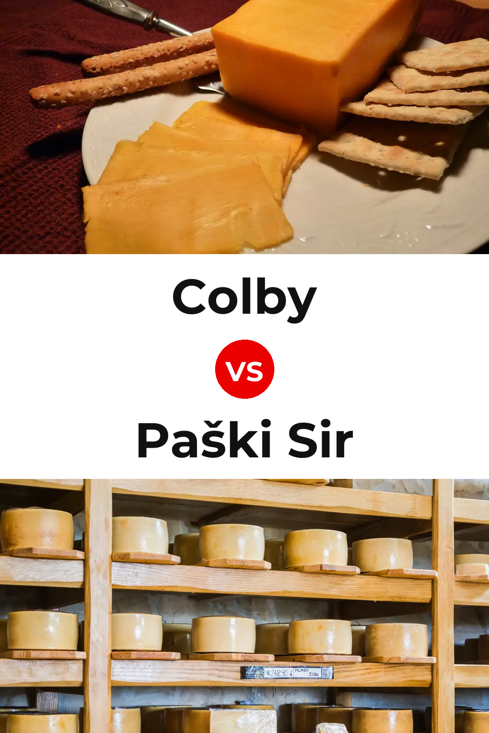 Colby Cheese vs Paški Sir Cheese Pinterest comparison