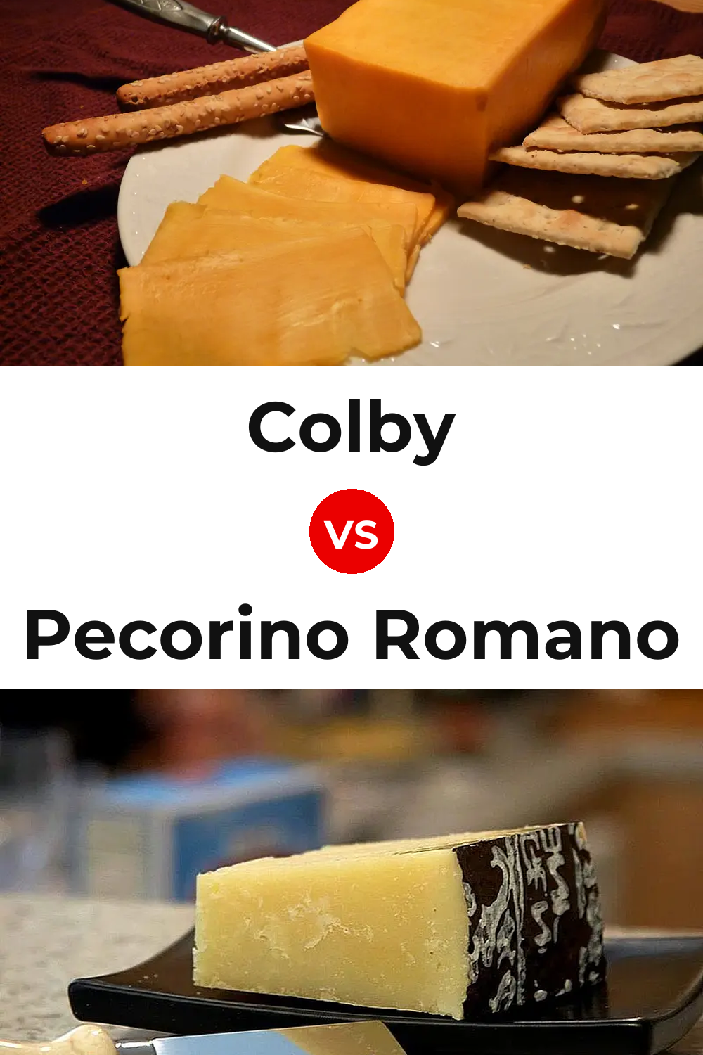 Colby Cheese vs Pecorino Romano Cheese Pinterest comparison