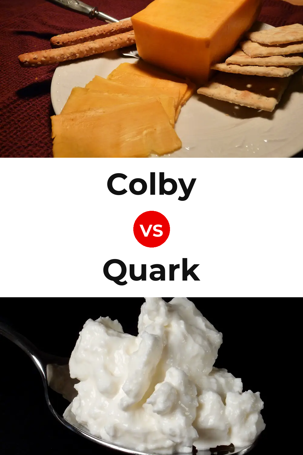 Colby Cheese vs Quark Cheese Pinterest comparison