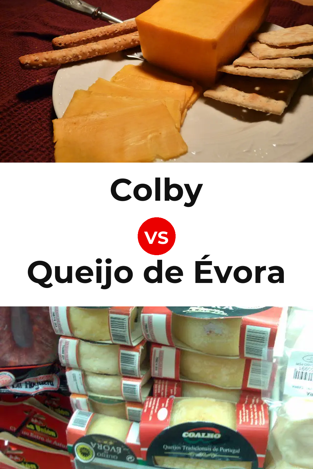 Colby Cheese vs Queijo de Évora Pinterest comparison