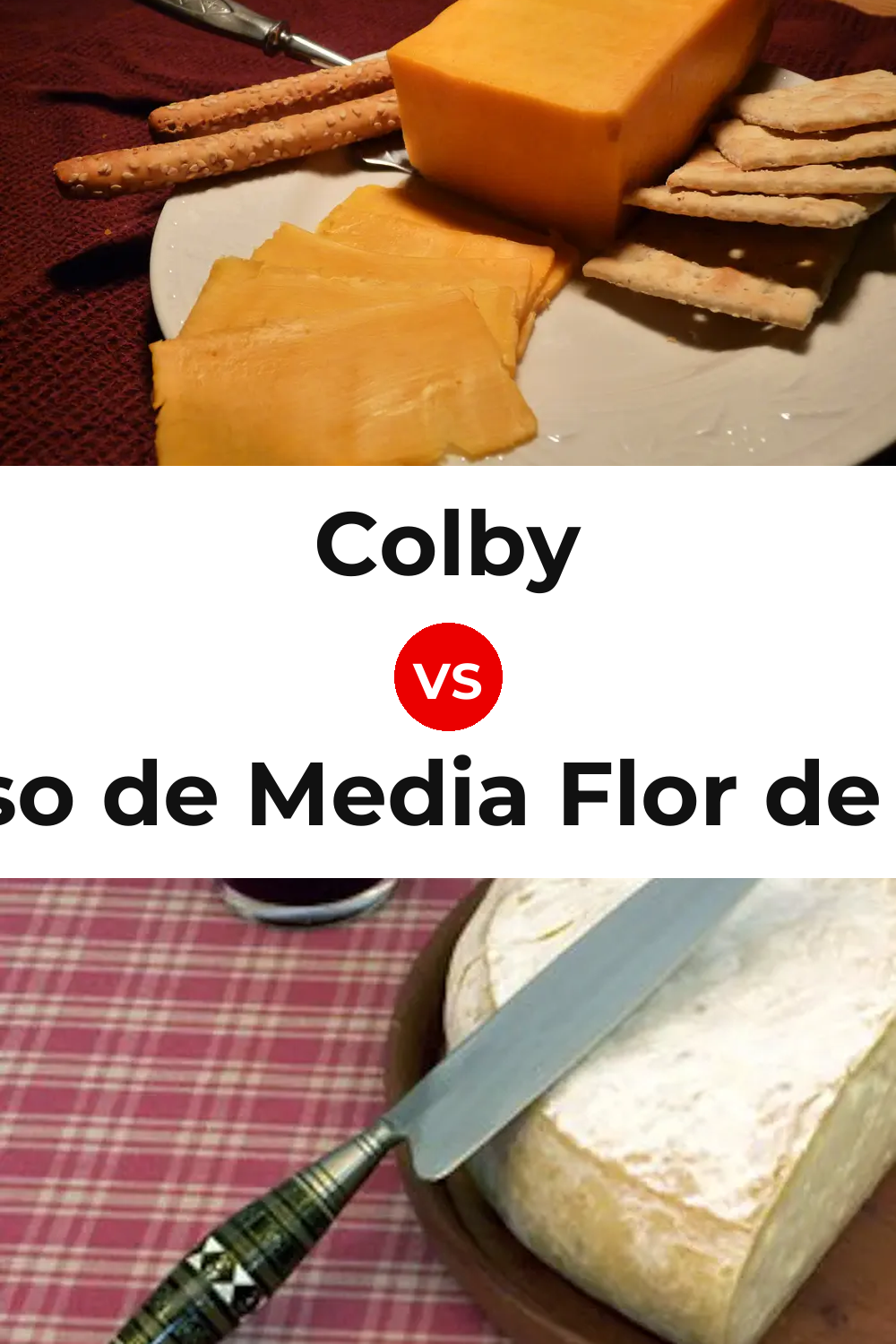 Colby Cheese vs Queso de Media Flor de Guía Pinterest comparison
