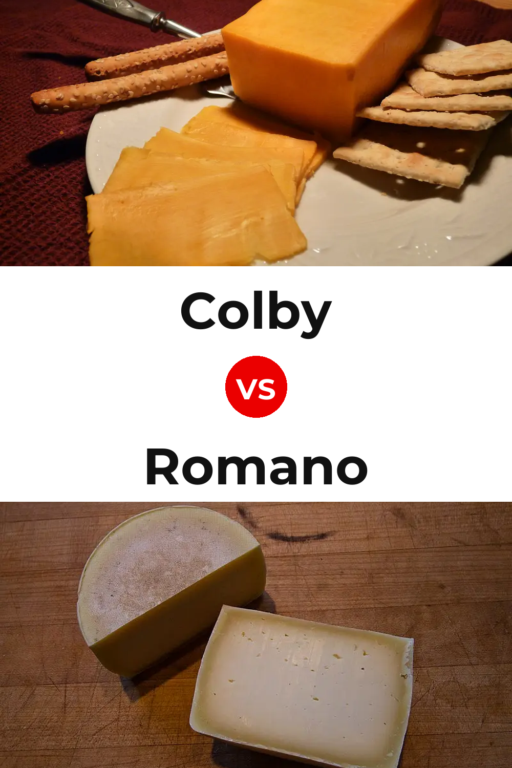 Colby Cheese vs Romano Cheese Pinterest comparison