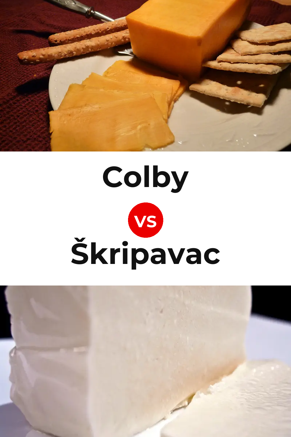 Colby Cheese vs Škripavac Cheese Pinterest comparison