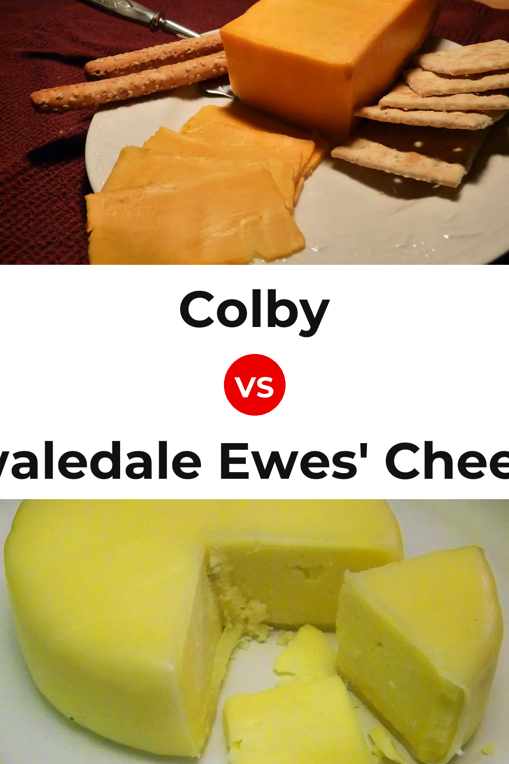 Colby Cheese vs Swaledale Ewes' Cheese Pinterest comparison