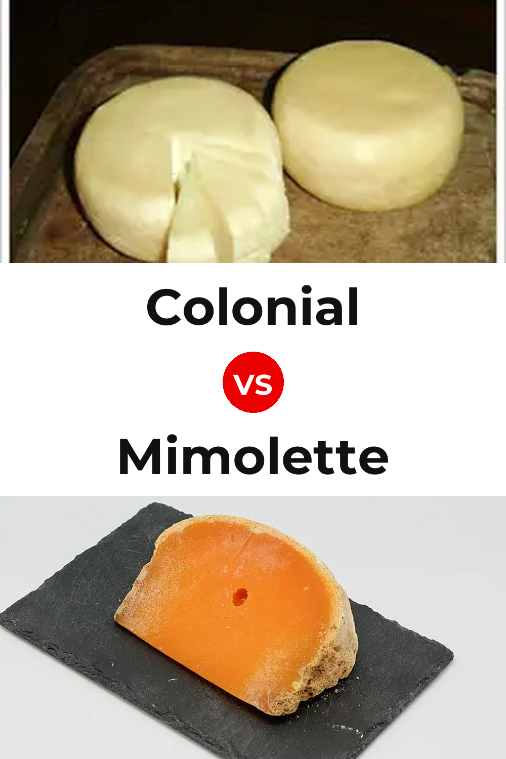 Colonial Cheese vs Mimolette Cheese Pinterest comparison