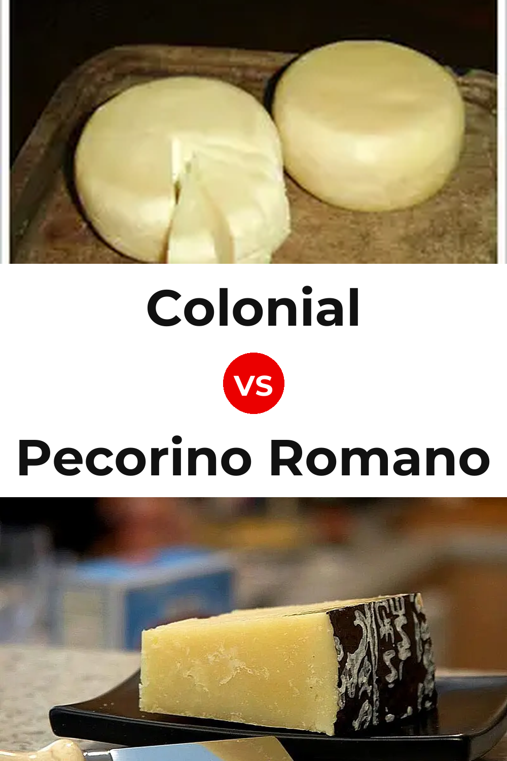 Colonial Cheese vs Pecorino Romano Cheese Pinterest comparison