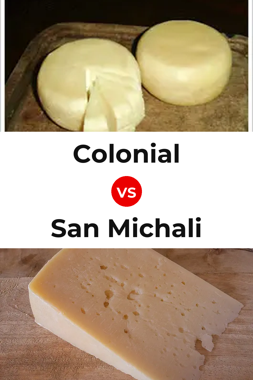 Colonial Cheese vs San Michali Cheese Pinterest comparison