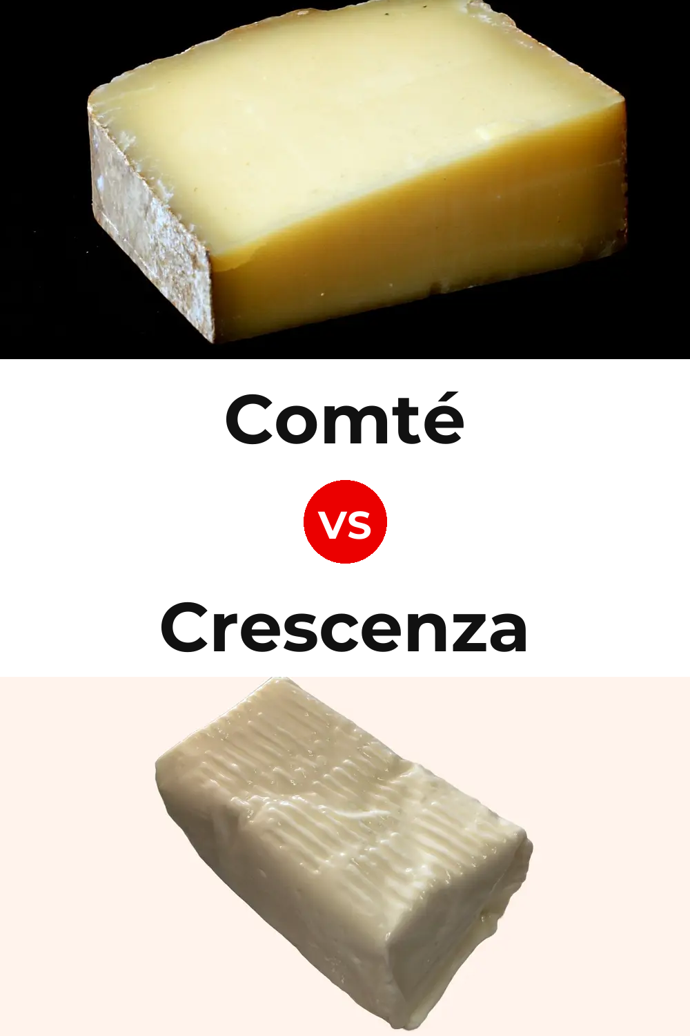 Comté Cheese vs Crescenza Cheese Pinterest comparison