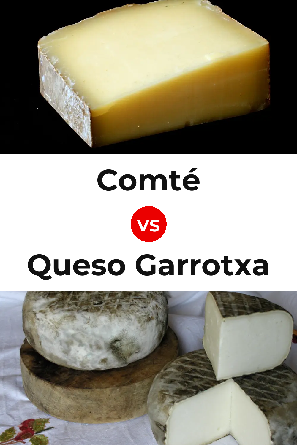 Comté Cheese vs Queso Garrotxa Pinterest comparison